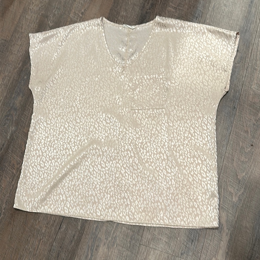 Cotton Bleu Gold Blouse - Size L